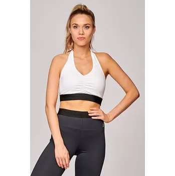 Bílý dámský top za krk Česká Miss 5006 velikost XS