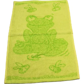 Obrázkový dětský ručník pro mateřské školy 30x50 cm - Žabička zelená