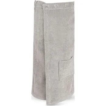 DARRÉ Dámské bavlněné froté pareo do sauny a wellness Comfort světle šedé