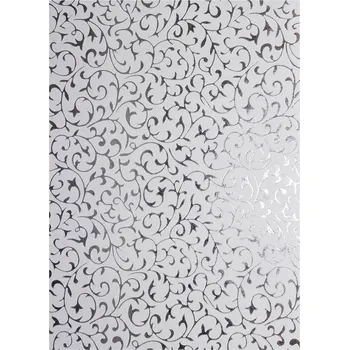 Barevný papír Ozdobný papír bílá stříbrná krajka 18x25 5ks