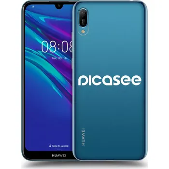 Pouzdro na mobilní telefon Picasee silikonový průhledný obal pro Huawei Y6 2019 - Picasee - new logo&nbsp;-&nbsp;white