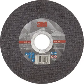 Brusný kotouč 3M Silver Řezný kotouč, T41, rozměr 125 × 1 mm, 3 ks, 51790