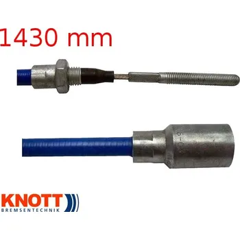 Příslušenství pro přívěs Lanovod brzdový KNOTT nerez 1430/1640mm, závit M8 (Lanovod brzdový KNOTT nerez 1430/1640mm, závit M8)