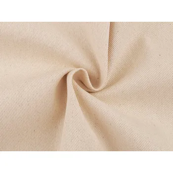 Režná bavlněná látka / plátno hrubší s keprovou vazbou Varianta: režná světlá, Balení: 1 m