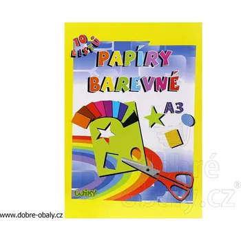 Papír Silné barevné papíry A3, 10 listů - Silné barevné papíry A3, 10