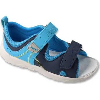 Chlapecké sandály Sandálky Befado Fly 721X021 modré, suchý zip. kožená stélka velikost: 30