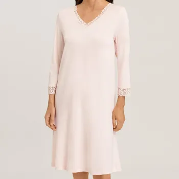 Hanro - Moments noční košilka s 3/4 rukávem crystal pink XS 77162