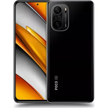 Pouzdro na mobilní telefon Picasee silikonový průhledný obal pro Xiaomi Poco F3 - Picasee - new logo - black