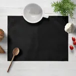 Prostírání na stůl/imitace broušené kůže Alcantara ALC-012 Černé 30x40 cm