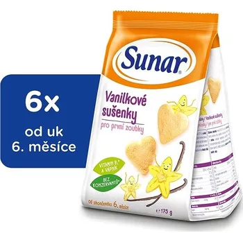 Sunar Vanilkové sušenky 6× 175 g