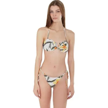 Dámské plavky Dámská plavková podprsenka FUNDANGO LOLA S Žlutá, Zelená, Bílá