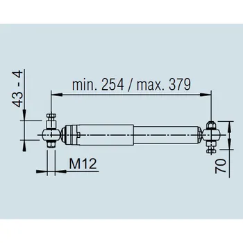 Tlumič AL-KO k nápravě STARR (listové pružiny) / 1 ks (Tlumič AL-KO k nápravě STARR (listové pružiny) / 1 ks )