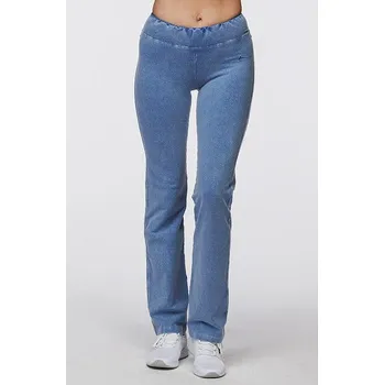 Bavlněné rovné dámské kalhoty s riflovým vzhledem 367 délka normální velikost 4XL