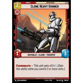 Sběratelská karetní hra Clone Heavy Gunner 158/257 - Twilight of the Republic Typ karty: Standard