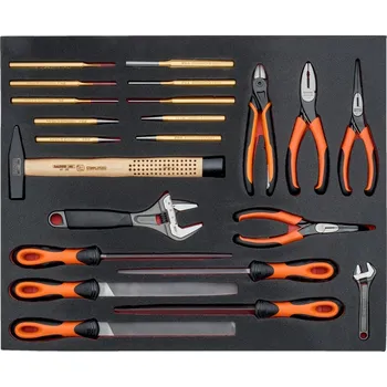 Vložka do vozíku na nářadí s příslušenstvím, 22ks nářadí, Bahco [FF1A5010]