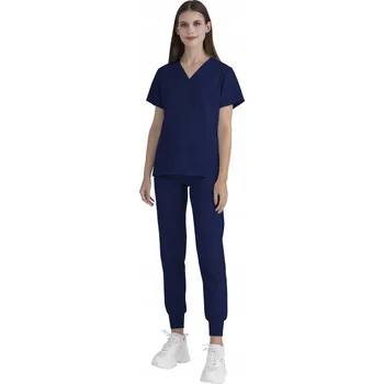 DÁMSKÝ ZDRAVOTNICKÝ KOMPLET SCRUB UNIFORM TMAVĚ MODRÝ MODEL 42109 VELIKOST M