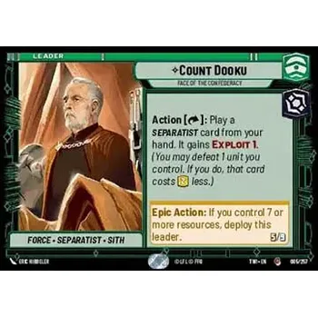 Karetní hra Count Dooku 005/257 - Twilight of the Republic Typ karty: Standard