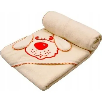 TERJAN osuška s kapucí pejsek ecru 100x100