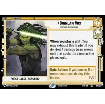 Sběratelská karetní hra Quinlan Vos 018/257 - Twilight of the Republic Typ karty: Standard