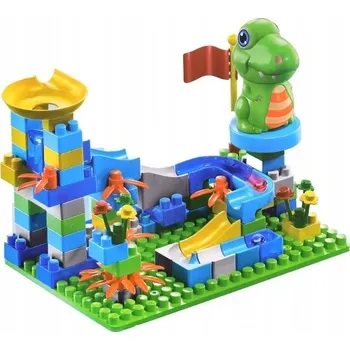 ostatní stavebnice Dětská stavebnice 91 ks s dráhou a zvířátkem v krabičce