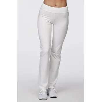 Dámské kalhoty Bavlněné rovné bílé dámské kalhoty 367 délka zkrácená (-5cm) velikost 3XL