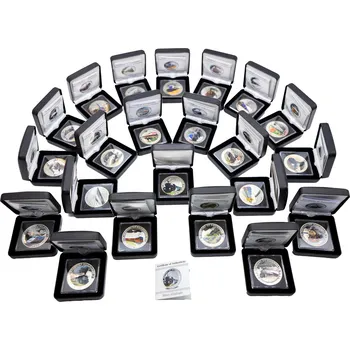 Sada stříbrných mincí 22 x 1 Oz History of railroads