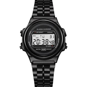 Hodinky Retro digitálky legendární digitální hodinky kulaté šedé