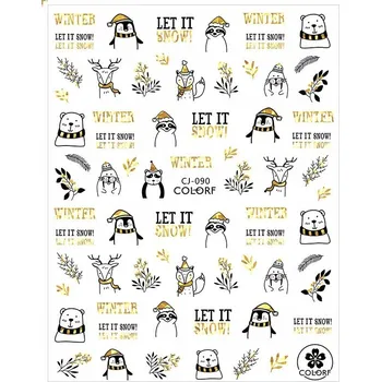 samolepka 3D vánoční Samolepky na nehty s motivem soba R116