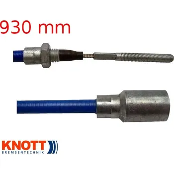 Příslušenství pro přívěs Lanovod brzdový KNOTT nerez 930/1140mm, závit M8 (Lanovod brzdový KNOTT nerez 930/1140mm, závit M8)