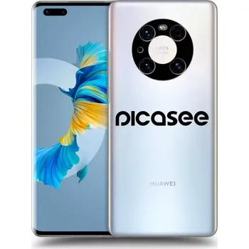 Pouzdro na mobilní telefon Picasee silikonový průhledný obal pro Huawei Mate 40 Pro - Picasee - new logo - black