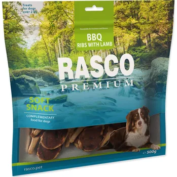 Pamlsek pro psa Pochoutka Rasco Premium BBQ Jehněcí žebírka 500g