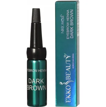 Barva na vlasy Ekko Beauty henna na obočí - sáček - tmavě hnědá Dark Brown, 7 g