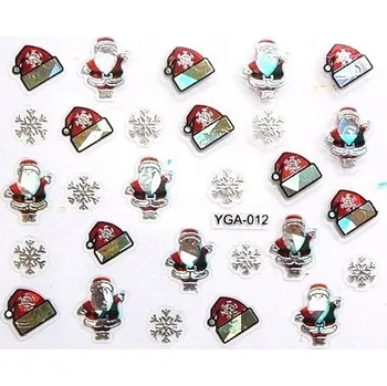 Přípravek na nehty 3D vánoční Samolepky na nehty SANTA CLAUS Y46