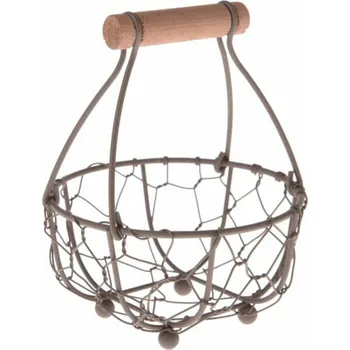 Casa de Engel Home Kovový košík, hnědý, 0/60 Fialová UNI (2829660)