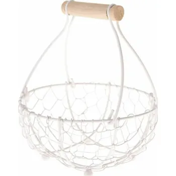 Košík na láhev Casa de Engel Home Kovový košík, bílý, 0/60 Fialová UNI (2829662)