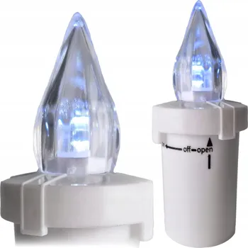 Svíčka Vložka do do hřbitovních svíček Svíčka na baterie LED svíčka 12,5 cm bílá EFEKT PLAMENE