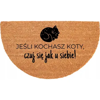 Rohožka EKOLOGICKÁ PŮLKRUHOVÁ ROHOŽKA PROTI UKLOUZNUTÍ 40X70CM ODOLNÁ KOKOSOVÁ