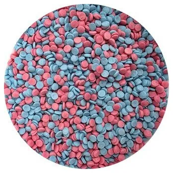 Jedlá dekorace na dort Cukrové zdobení Růžovo-modré konfety 80g - I LOVE CAKES