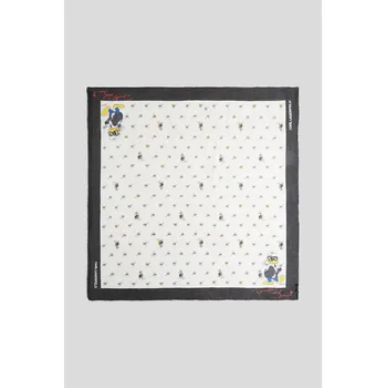 Šála s příměsí kašmíru Karl Lagerfeld KL X DISNEY A3W33132 bílá 00A, vel. ONE SIZE