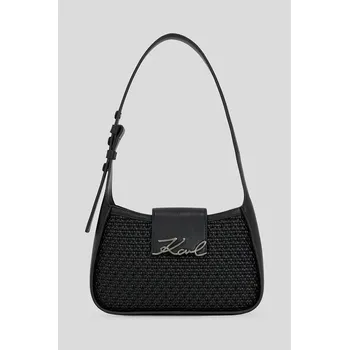 Kabelka Kožená kabelka Karl Lagerfeld K/SIGNATURE A3W30049 černá 99X, vel. ONE SIZE