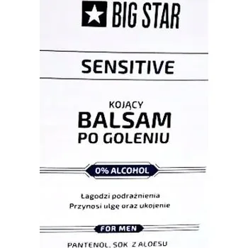 BIG STAR SENSITIVE ZKLIDŇUJÍCÍ BALZÁM PO HOLENÍ 0% ALKOHOLU