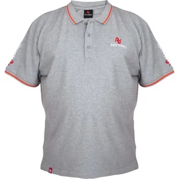 Rybářské oblečení Nytro Tričko Light Marl Grey Polo Shirt - M