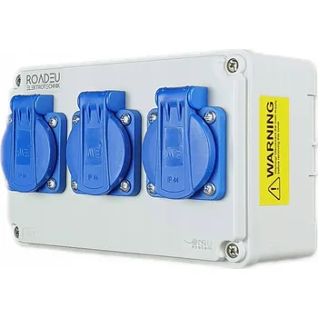 Elektrická zásuvka Staveništní rozvodnice s zásuvkami PCE, 3x zásuvka 230V 16A