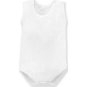 Kojenecký body PINOKIO Body vroubkované bez rukávů Lovely Day uni bílá vel. 80