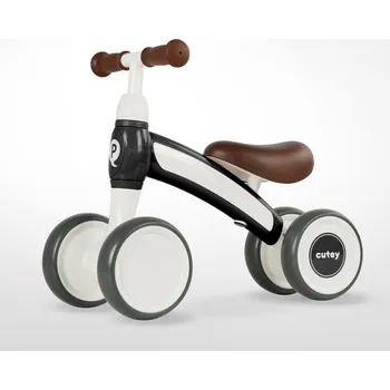 Výuková hračka QPLAY Odrážedlo Cutey Black, věk 1-3 let