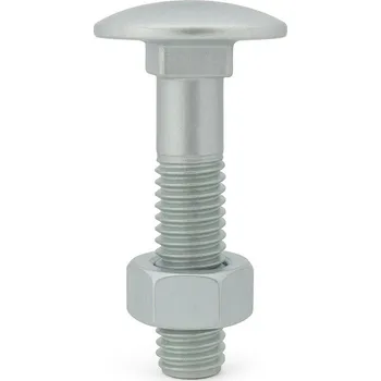 Šroub Vratový šroub s maticí, půlkulatá hlava, M12 × 120 mm, ocel, 30 ks 79129