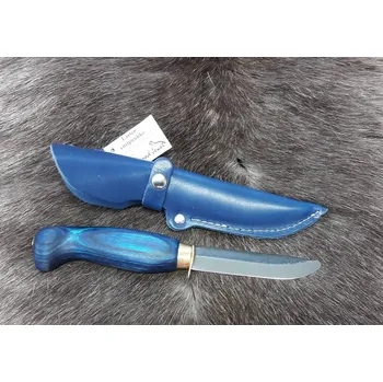 lovecký nůž Wood Jewel Lasten ensipuukko värikahvallla - můj první - modrý