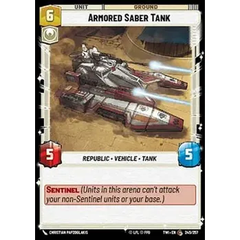 Sběratelská karetní hra Armored Saber Tank 245/257 - Twilight of the Republic Typ karty: Standard
