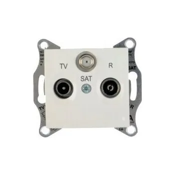 Elektrická zásuvka Anténní zásuvka nástěnná Schneider Electric bílá