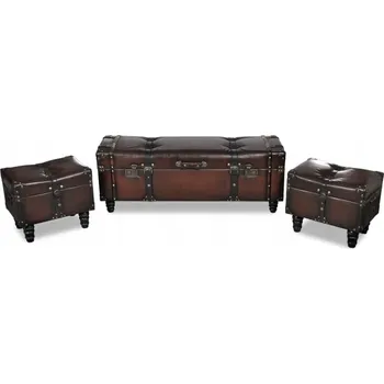 Lavice s úložným prostorem VidaXL 112 x 42,5 x 36 cm hnědá